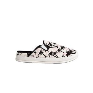 DEER STAGS  Mens White Palm Tree Spike Toe Slip On Slippers Shoes 10 M